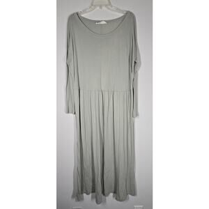Free People Beach Cameron Dress Women Oversized Slouchy Lagenlook Sage Green S